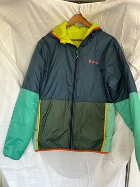 Cotopaxi Reversible Color-Block Hooded Jacket Unisex Medium Insulated‎ Like New